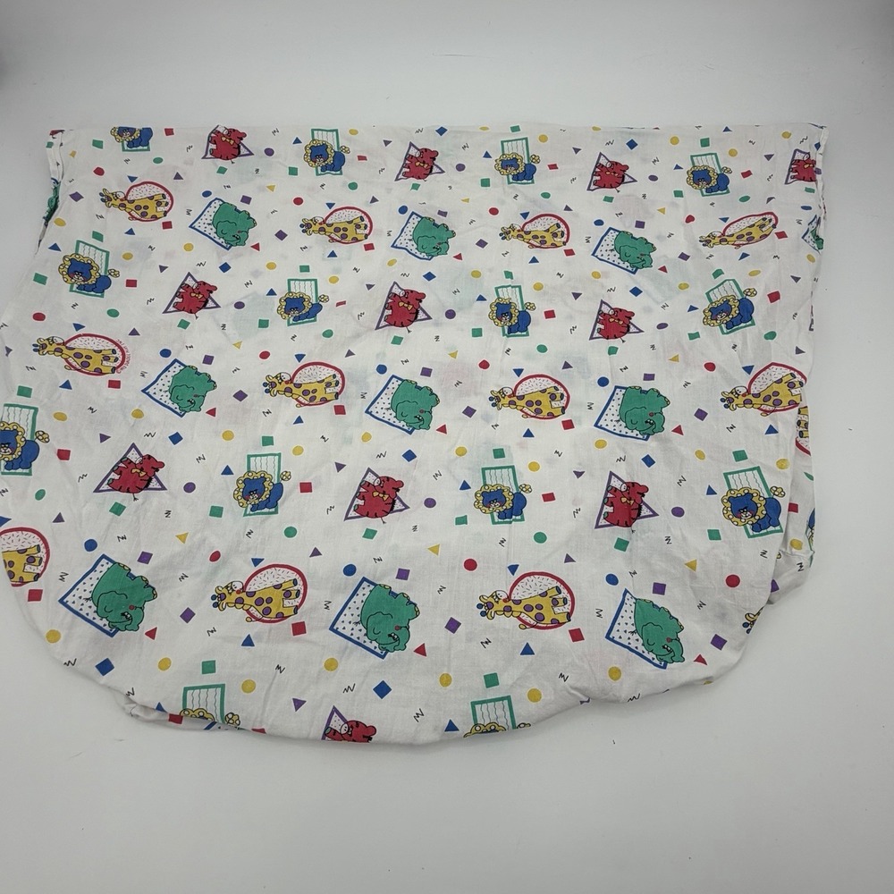 Vintage Dundee Circus Animals Standard Fitted Crib Sheet Colorful  Cotton USA